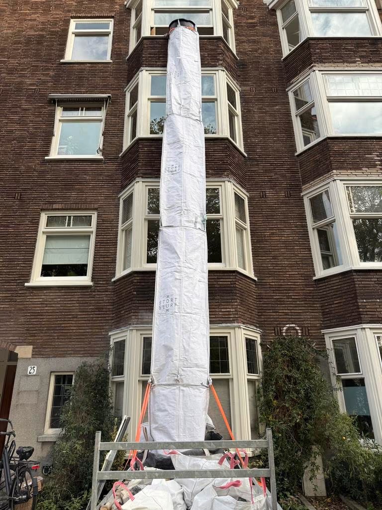 Flexibele stortkoker in gebruik 2